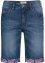 Autentisk stretchy jeans-bermuda med kontrastfarget oppbrett, John Baner JEANSWEAR