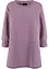 Lang sweatshirt-tunika med struktur i A-fasong, 3/4-lang arm, bonprix