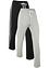 Sweatbukse av bomull i 2-pack, straight, bpc bonprix collection