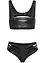 Bustier + truse ouvert i wetlook (2-delt sett), VENUS