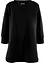 Lang sweatshirt-tunika med struktur i A-fasong, 3/4-lang arm, bonprix