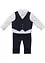 Babyskjorte + vest + bukse (3-delt sett), bonprix