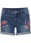 Jeans-shorts med broderi, bonprix