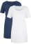 Lang basic T-shirt, 2-pack, kort arm, bpc bonprix collection