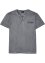 Kortermet Henley T-shirt i vasket optikk, bpc bonprix collection