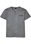 Kortermet Henley T-shirt i vasket optikk, bonprix