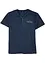 Kortermet Henley T-shirt i vasket optikk, bonprix