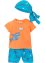 T-shirts + bermuda + bandana til baby (3-delt sett), økologisk bomull, bpc bonprix collection