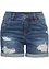 Jeans-shorts Mid Waist med destroy-effekt, bonprix