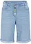 Jeans-bermuda med komfortstretch, med broderi og komfortlinning, bonprix