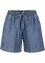 Lett denim-shorts med lin og komfortlinning, ekstra vid, bpc bonprix collection