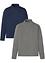 Langermet topp med ståkrage (2-pack), bpc bonprix collection
