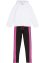 Fleecegenser med hette + leggings til jente (2-delt sett), bpc bonprix collection