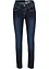 Slim-jeans Mid Waist, kontrastfargede sømmer, bonprix