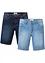 Stretchy jeansbermuda, Regular Fit (2-pack), bonprix