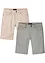 Bermudashorts i stretchmateriale, Regular Fit (2-pack), bonprix