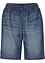 Bukse i lett denim med lin, bonprix