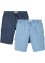 Pull on bermuda-jeans med cargolommer, Loose Fit (2-pack), John Baner JEANSWEAR