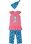 Jerseykjole til jente+3/4-lang leggings+hårbånd (3-delt sett), bpc bonprix collection