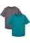 T-skjorte med Slub Yarn-kvalitet (2-pack), RAINBOW