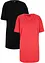 T-shirt kjole med V-utringning, oversized (2-pack), bonprix