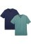 Henley-shirt, kort arm (2-pack), av økologisk bomull, bpc bonprix collection