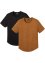 T-skjorte med brystlomme, av økologisk bomull (2-pack), RAINBOW