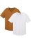 T-skjorte med V-hals av økologisk bomull Cradle to Cradle Certified® sølv, (2-pack), RAINBOW