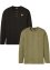 Henley T-skjorte, langermet (2-pack) av økologisk bomull, bpc bonprix collection
