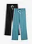 Sweatbukse av ren, fast bomull (2-pack), bonprix