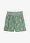 Crinkle-shorts med print og elastisk linning, bonprix