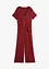 Jersey-jumpsuit med V-utringning, kort arm, bonprix