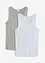 Singlet, ribbet, Slim Fit (2-pack), John Baner JEANSWEAR