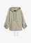 Slip on-bluse med hette i linmiks, bonprix