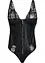 Stringbody ouvert i wetlook med glidelås, VENUS