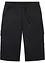 Lang cargo-bermudashorts i bomullstrikot, Regular Fit, bonprix