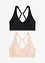 Bralette uten bøyle (2-pack), bonprix