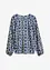 Satengbluse med print, bonprix