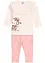 Langermet Hello Kitty-topp + leggings i bomull til baby (2-delt sett), bonprix