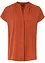 Kortermet bluse med skjult knappestolpe, bonprix