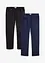 Regular Fit slip on-bukse i ren bomull, Straight (2-pack), bonprix