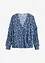 Mønstret bluse med volang, bonprix