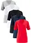 Vid lang topp med V-utringning, kort arm (5-pack), bonprix