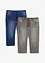 Regular Fit pull on-jeans i 3/4-lengde, Straight, lett denim (2-pack), bonprix
