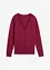 Basic finstrikket cardigan med knappestolpe, bonprix