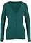 Basic finstrikket cardigan med knappestolpe, bonprix