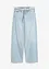 Wide Leg-jeans, Mid Waist, Low Stretch frynser, bonprix