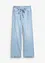Wide Leg-jeans, Mid Waist, med belte, bonprix