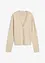 Finstrikket cardigan med silke, bonprix