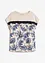 Topp med blondebånd og paisley-print, bonprix
